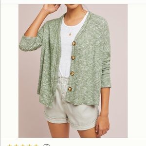 Anthropologie-eri + ali brand Waffle cardigan